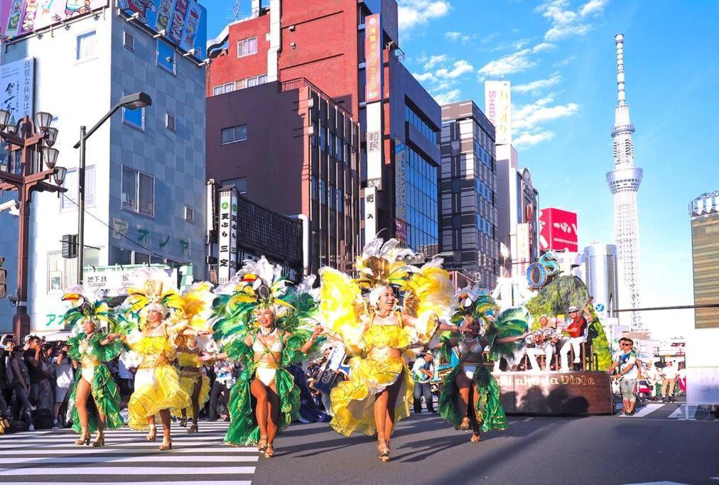 Ferienwohnung 403 Oshiage Sta 3Mins Walk! Wi-Fi & Elevator 4Pax Präfektur Tokio Exterior foto
