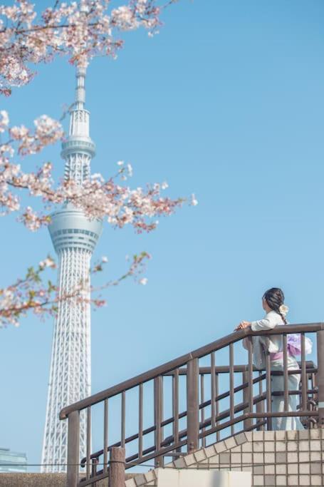 Ferienwohnung 403 Oshiage Sta 3Mins Walk! Wi-Fi & Elevator 4Pax Präfektur Tokio Exterior foto
